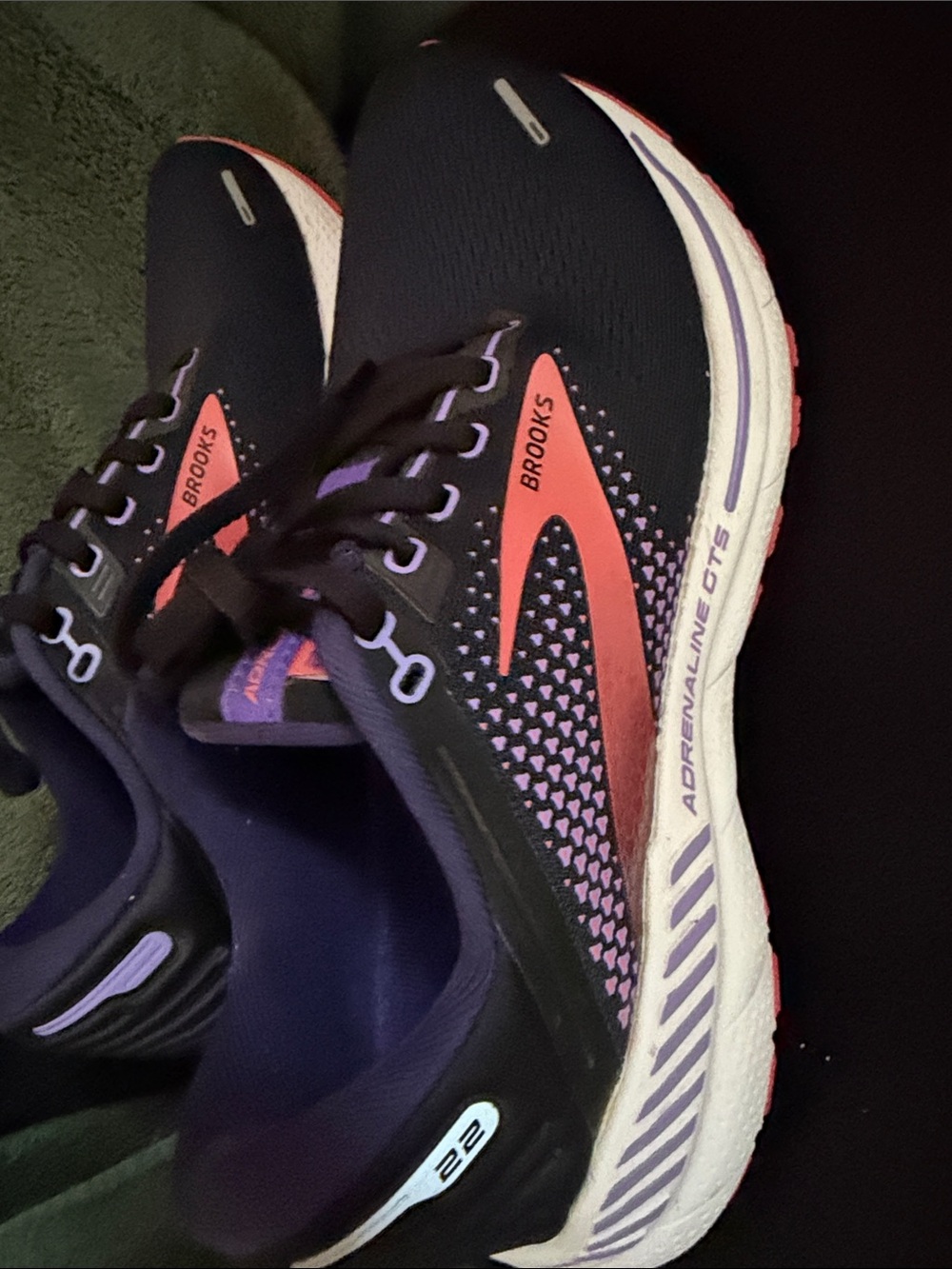 Brooks Women’s Navy and Pink Adrenaline GTS Running Shoes